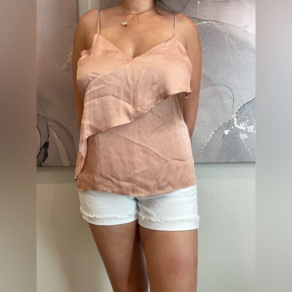 BCBG silk tank, pink